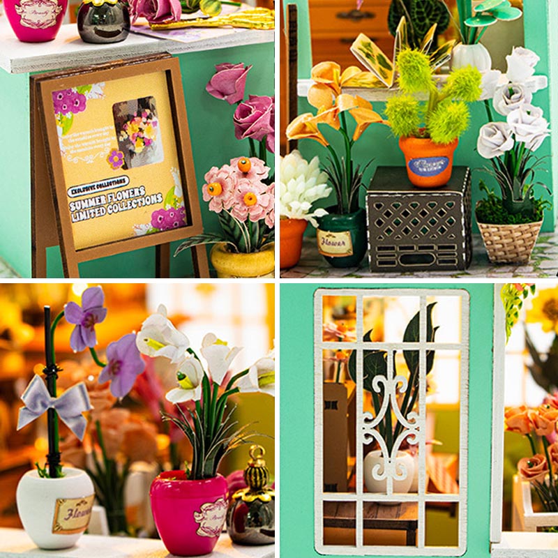 Alice Flower Garden | DIY Book Nook Miniature House Kit 3D Wooden Model DIY Gift Puzzle