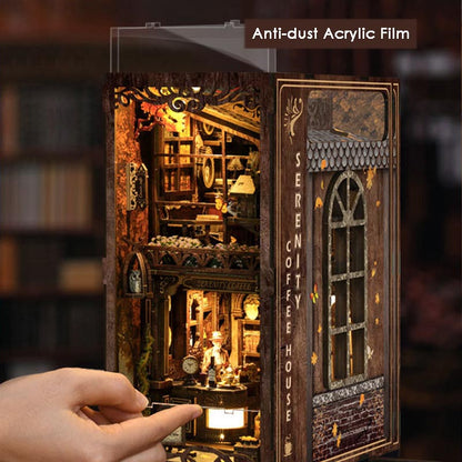 Serenity Coffee House | DIY Book Nook Miniature House Kit 3D Wooden Model DIY Gift Puzzle