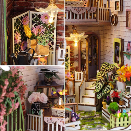 Flower House | DIY Book Nook Miniature House Kit 3D Wooden Model DIY Gift Puzzle