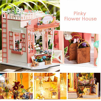 Flower Shop | DIY Miniature House Kit 3D Wooden Model DIY Gift Puzzle