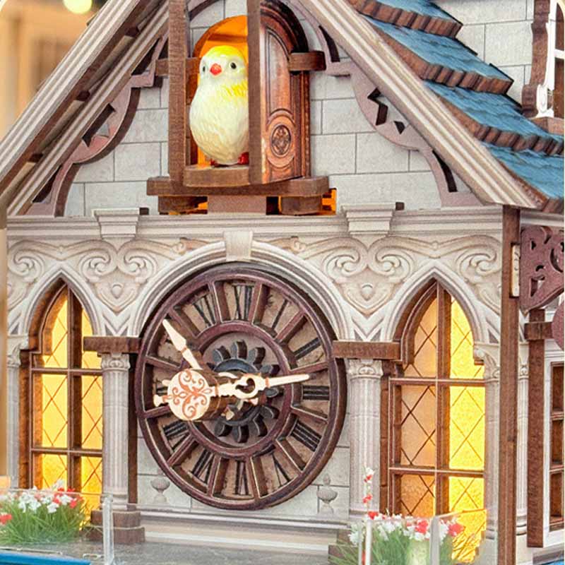 Cuckoo Clock House | DIY Miniature House Kit 3D Wooden Model DIY Gift Puzzle