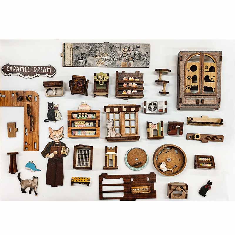 Caramel Dream | DIY Book Nook Miniature House Kit 3D Wooden Model DIY Gift Puzzle
