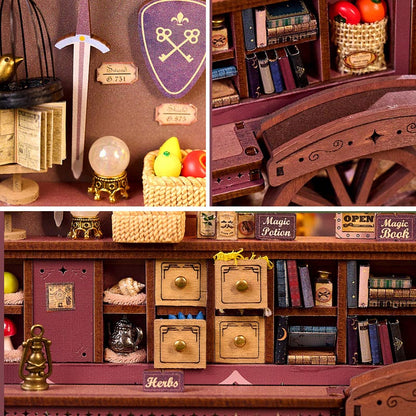 Merchant's Traveling Wagon | DIY Miniature House Kit 3D Wooden Model DIY Gift Puzzle