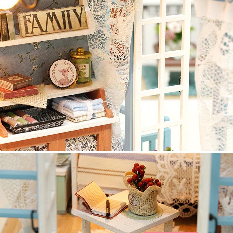 Cozy Bedroom | DIY Miniature House Kit 3D Wooden Model DIY Gift Puzzle