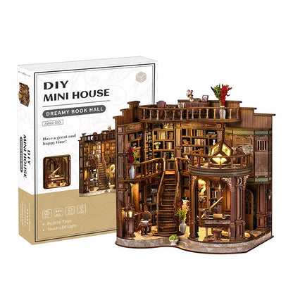 Dreamy Book Hall | DIY Miniature House Kit 3D Wooden Model DIY Gift Puzzle