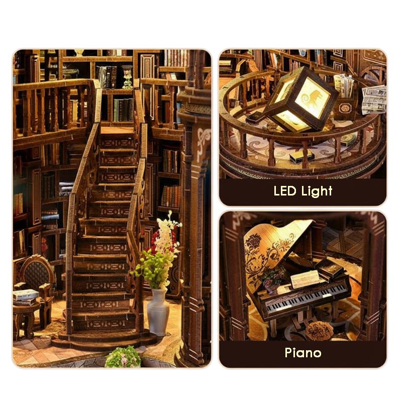 Dreamy Book Hall | DIY Miniature House Kit 3D Wooden Model DIY Gift Puzzle