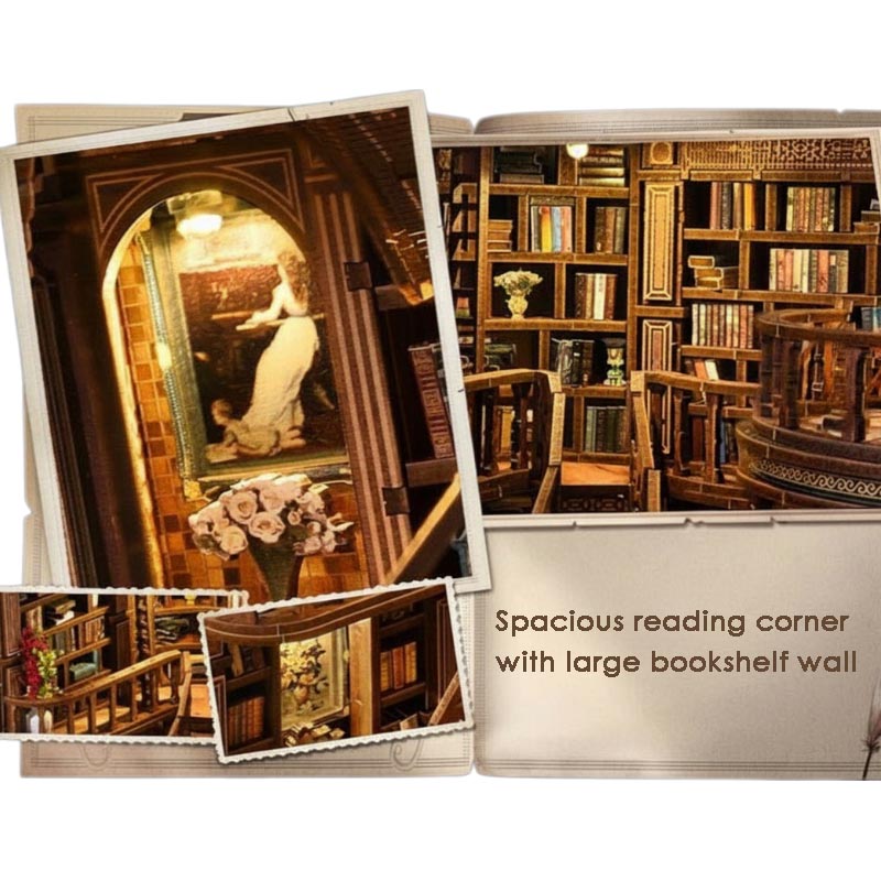 Dreamy Book Hall | DIY Miniature House Kit 3D Wooden Model DIY Gift Puzzle