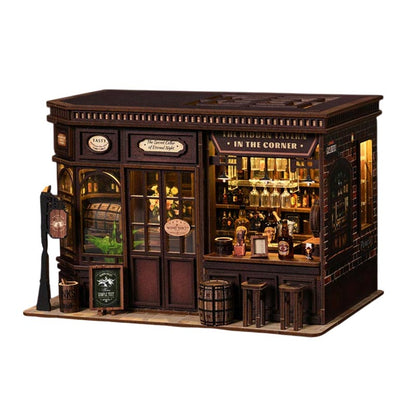Corner Tavern | DIY Miniature House Kit 3D Wooden Model DIY Gift Puzzle