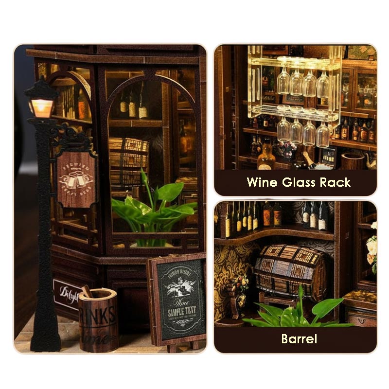 Corner Tavern | DIY Miniature House Kit 3D Wooden Model DIY Gift Puzzle