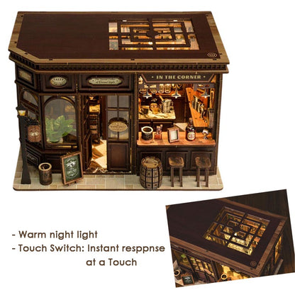 Corner Tavern | DIY Miniature House Kit 3D Wooden Model DIY Gift Puzzle