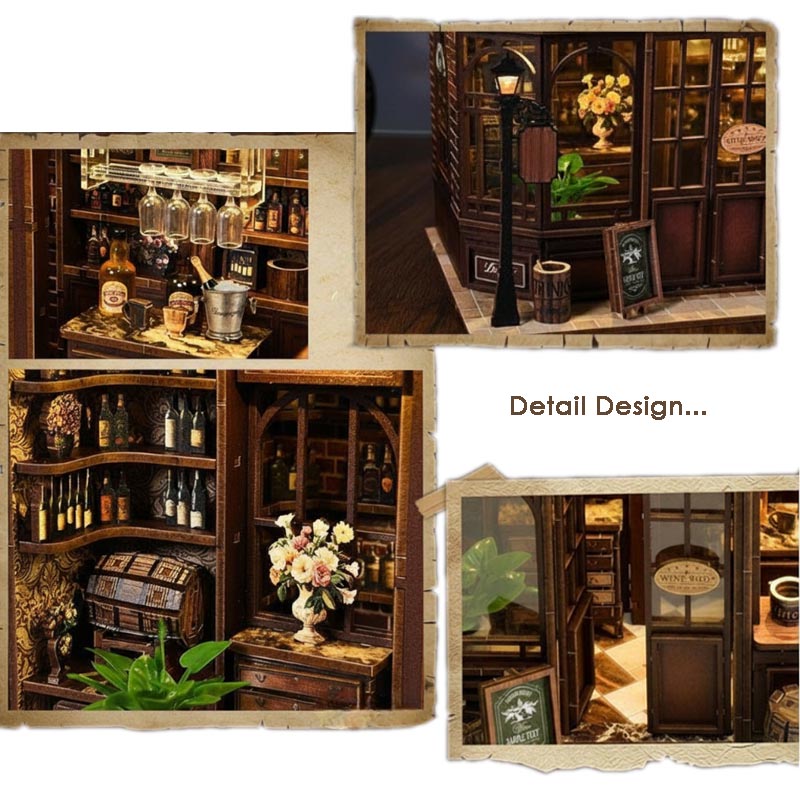 Corner Tavern | DIY Miniature House Kit 3D Wooden Model DIY Gift Puzzle