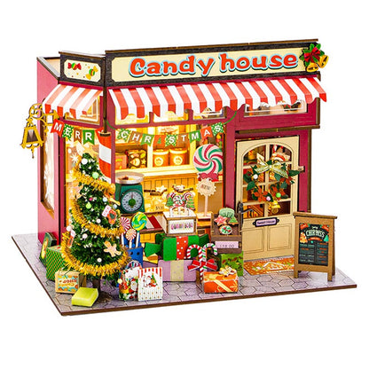 Christmas Candy House | DIY Miniature House Kit 3D Wooden Model DIY Gift Puzzle