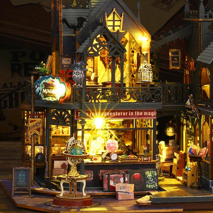 Holo Magic City | DIY Miniature House Kit 3D Wooden Model DIY Gift Puzzle