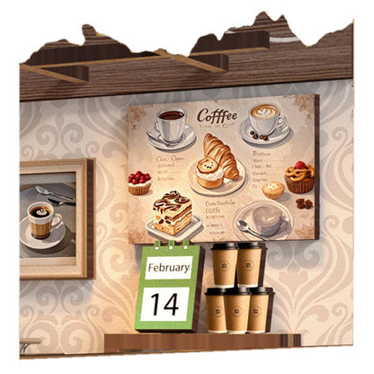 Coffee Shop Cafe | DIY Miniature House Kit 3D Wooden Model DIY Gift Puzzle