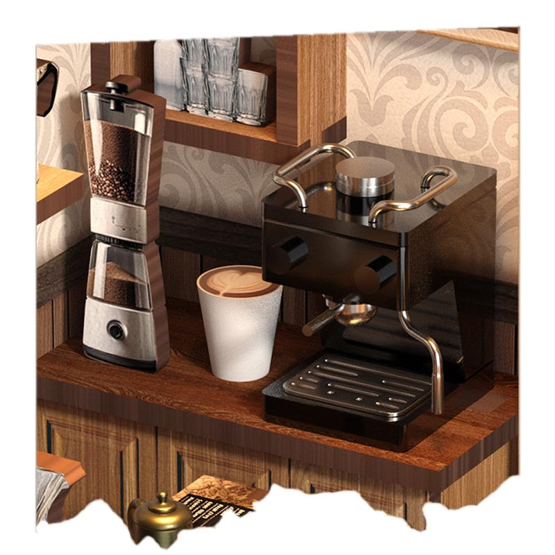 Coffee Shop Cafe | DIY Miniature House Kit 3D Wooden Model DIY Gift Puzzle
