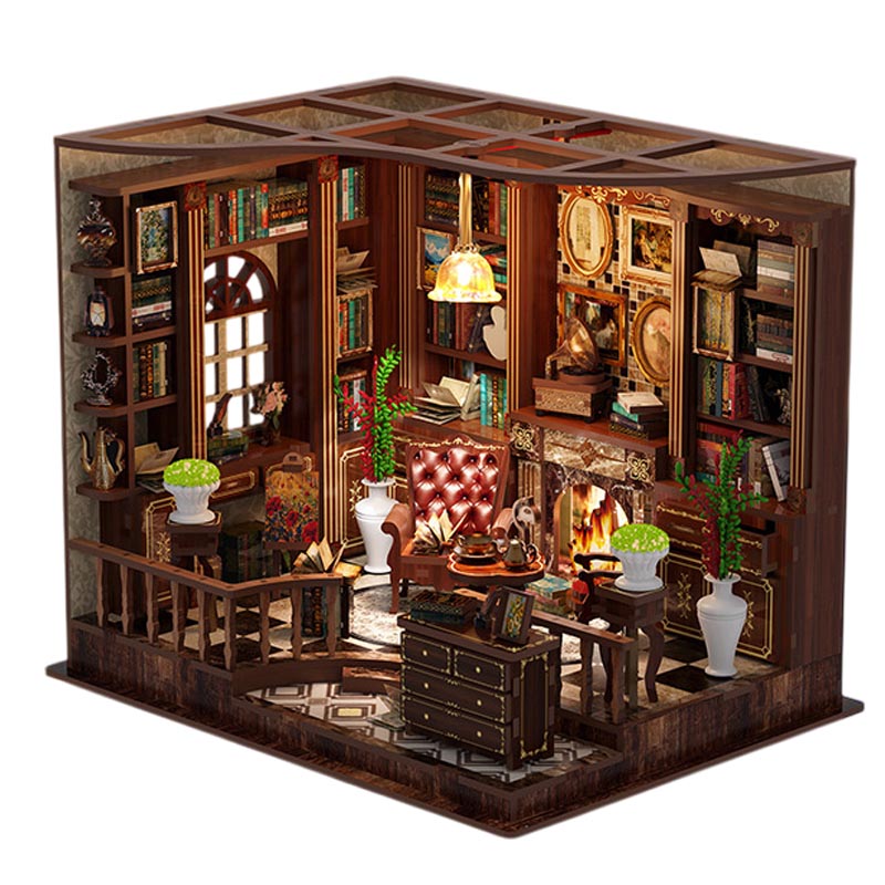 Classic Study Room | DIY Miniature House Kit 3D Wooden Model DIY Gift Puzzle