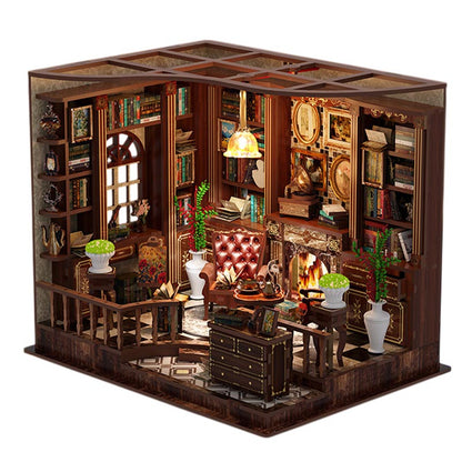 Classic Study Room | DIY Miniature House Kit 3D Wooden Model DIY Gift Puzzle