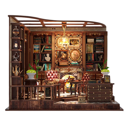 Classic Study Room | DIY Miniature House Kit 3D Wooden Model DIY Gift Puzzle