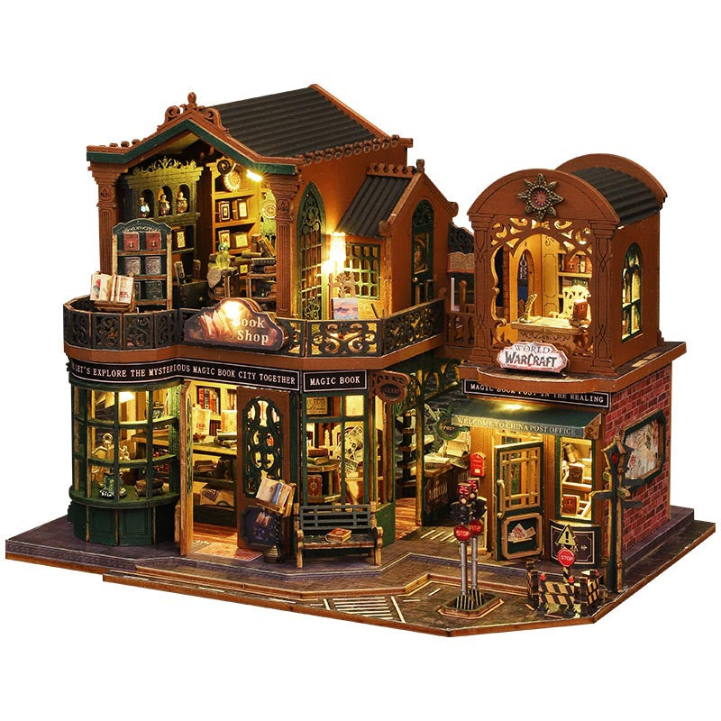 Twilight Book City | DIY Miniature House Kit 3D Wooden Model DIY Gift Puzzle