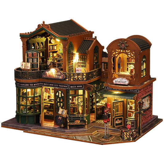 Twilight Book City | DIY Miniature House Kit 3D Wooden Model DIY Gift Puzzle
