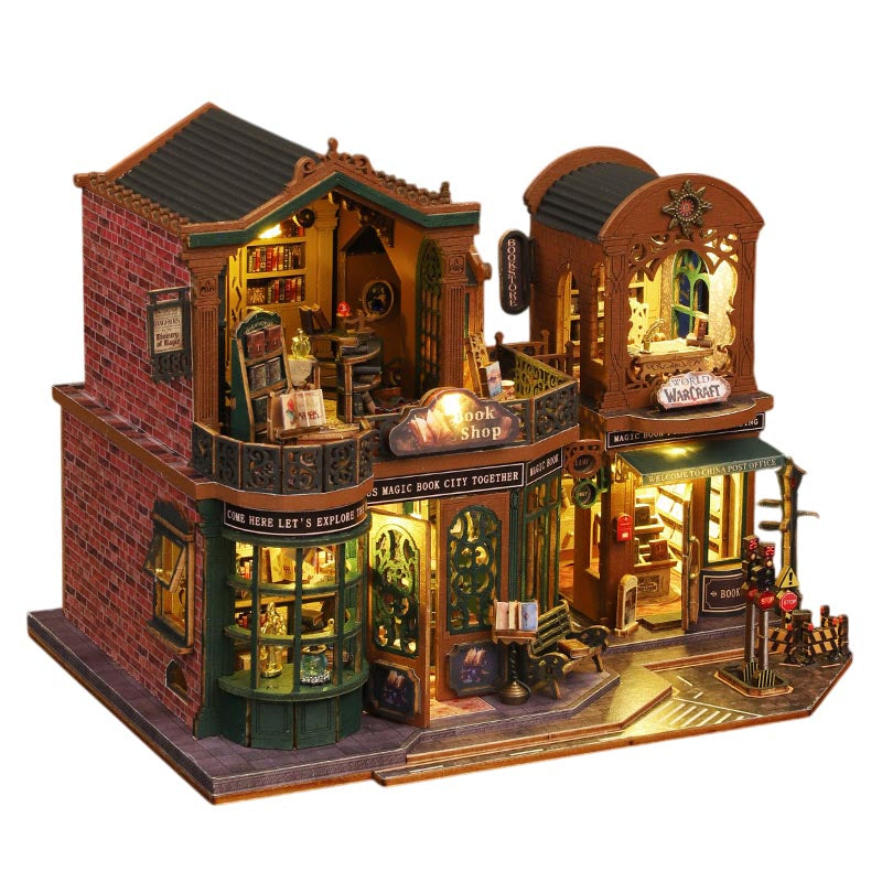 Twilight Book City | DIY Miniature House Kit 3D Wooden Model DIY Gift Puzzle