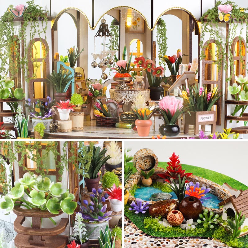 Hanging Garden | DIY Miniature House Kit 3D Wooden Model DIY Gift Puzzle