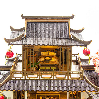 Chinese Blossom Fairyland Garden House | DIY Miniature House Kit 3D Wooden Model DIY Gift Puzzle