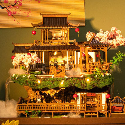 Chinese Blossom Fairyland Garden House | DIY Miniature House Kit 3D Wooden Model DIY Gift Puzzle
