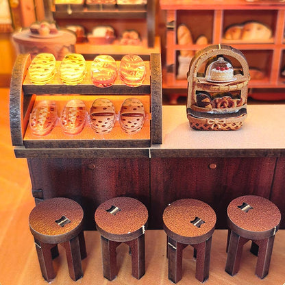 Bakery | DIY Miniature House Kit 3D Wooden Model DIY Gift Puzzle