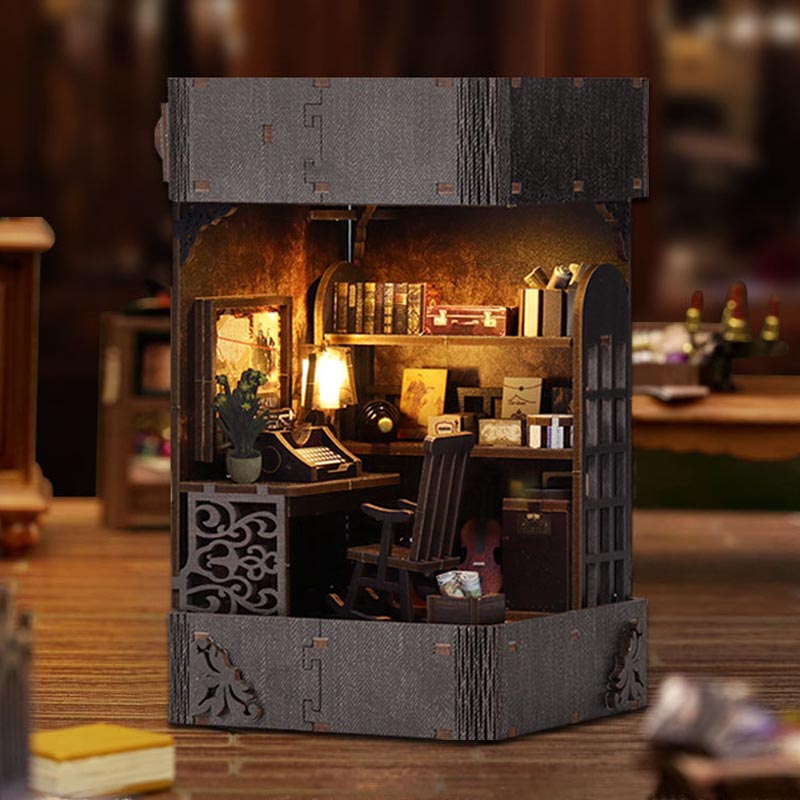 Detective Agency Office | DIY Miniature House Kit 3D Wooden Model DIY Gift Puzzle