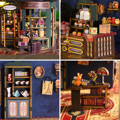 Train Station Train Platform Railtrack | DIY Miniature House Kit 3D Wooden Model DIY Gift Puzzle