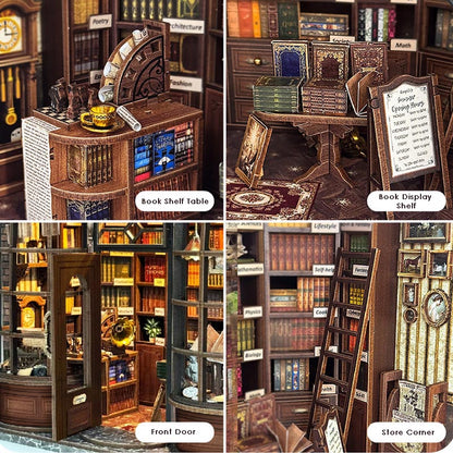 Hogger Book Store | DIY Miniature House Kit 3D Wooden Model DIY Gift Puzzle