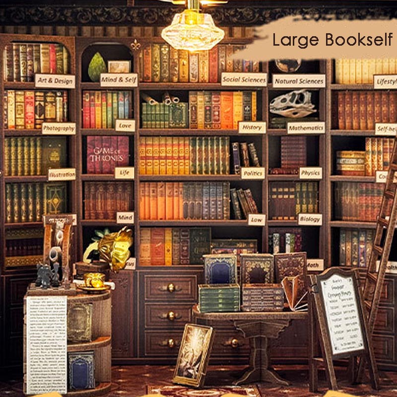Hogger Book Store | DIY Miniature House Kit 3D Wooden Model DIY Gift Puzzle
