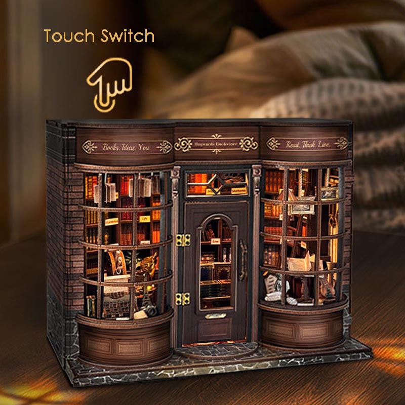 Hogger Book Store | DIY Miniature House Kit 3D Wooden Model DIY Gift Puzzle