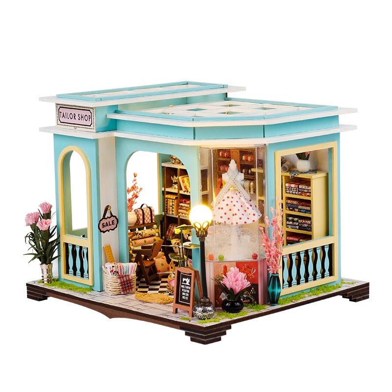 Tailor Shop | DIY Miniature House Kit 3D Wooden Model DIY Gift Puzzle