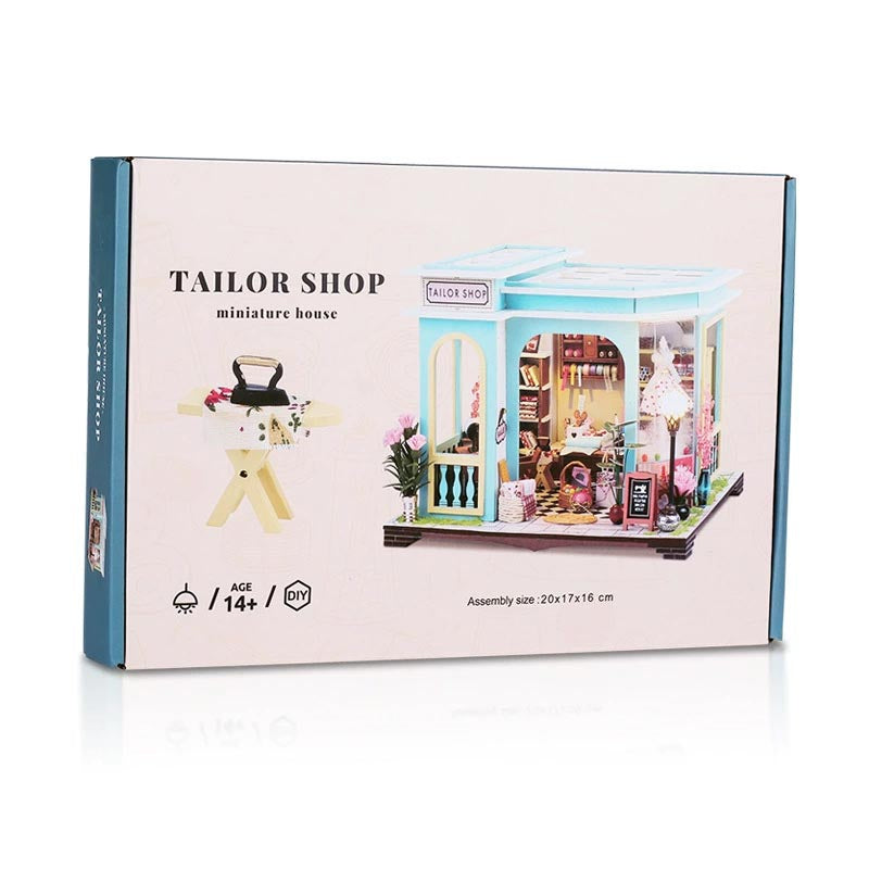 Tailor Shop | DIY Miniature House Kit 3D Wooden Model DIY Gift Puzzle