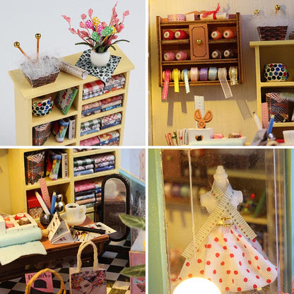Tailor Shop | DIY Miniature House Kit 3D Wooden Model DIY Gift Puzzle