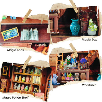 Magic Potion Laboratory | DIY Miniature House Kit 3D Wooden Model DIY Gift Puzzle