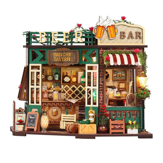 Beer Bar | DIY Miniature House Kit 3D Wooden Model DIY Gift Puzzle