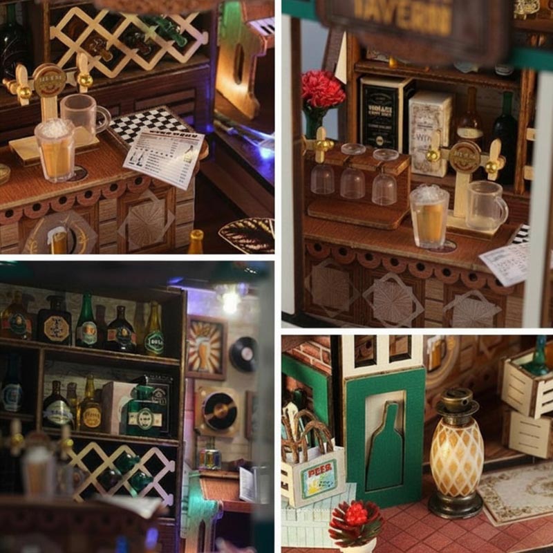 Beer Bar | DIY Miniature House Kit 3D Wooden Model DIY Gift Puzzle