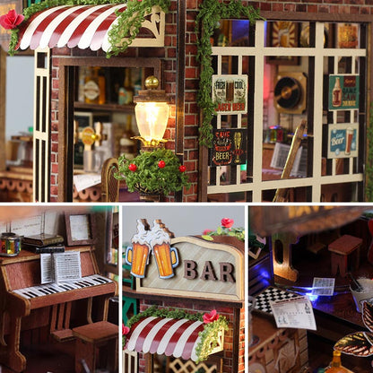 Beer Bar | DIY Miniature House Kit 3D Wooden Model DIY Gift Puzzle