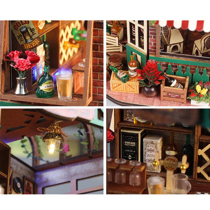 Beer Bar | DIY Miniature House Kit 3D Wooden Model DIY Gift Puzzle