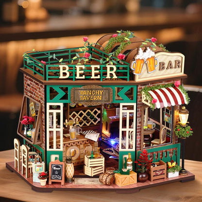Beer Bar | DIY Miniature House Kit 3D Wooden Model DIY Gift Puzzle