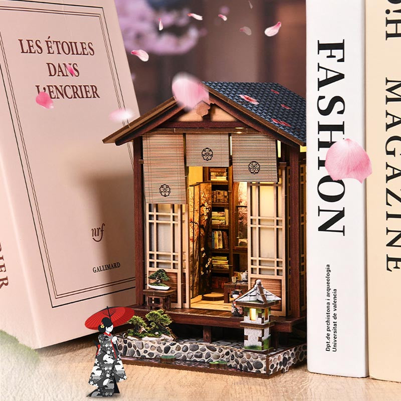 Japanese Garden Moss-Lantern Harmony Garden | DIY Book Nook Miniature House Kit 3D Wooden Model DIY Gift Puzzle