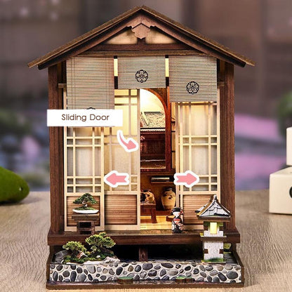 Japanese Garden Moss-Lantern Harmony Garden | DIY Book Nook Miniature House Kit 3D Wooden Model DIY Gift Puzzle