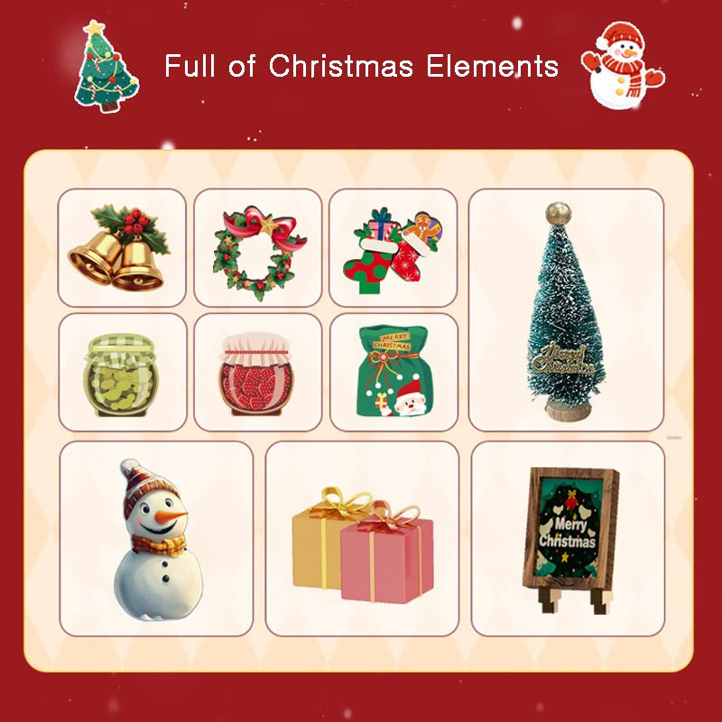 Christmas Musical Shop | DIY Book Nook Miniature House Kit 3D Wooden Model DIY Gift Puzzle