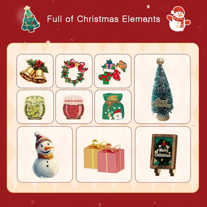 Christmas Musical Shop | DIY Book Nook Miniature House Kit 3D Wooden Model DIY Gift Puzzle