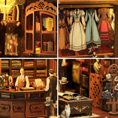 Royal Tailor Shop | DIY Book Nook Miniature House Kit 3D Wooden Model DIY Gift Puzzle