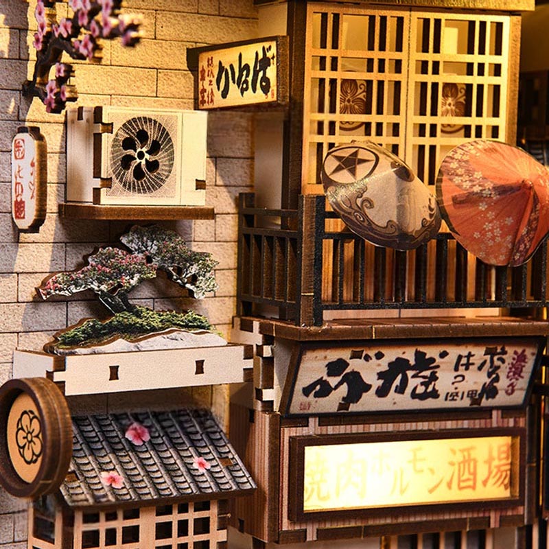 The Alley Waiting for the Cat | DIY Book Nook Miniature House Kit 3D Wooden Model DIY Gift Puzzle