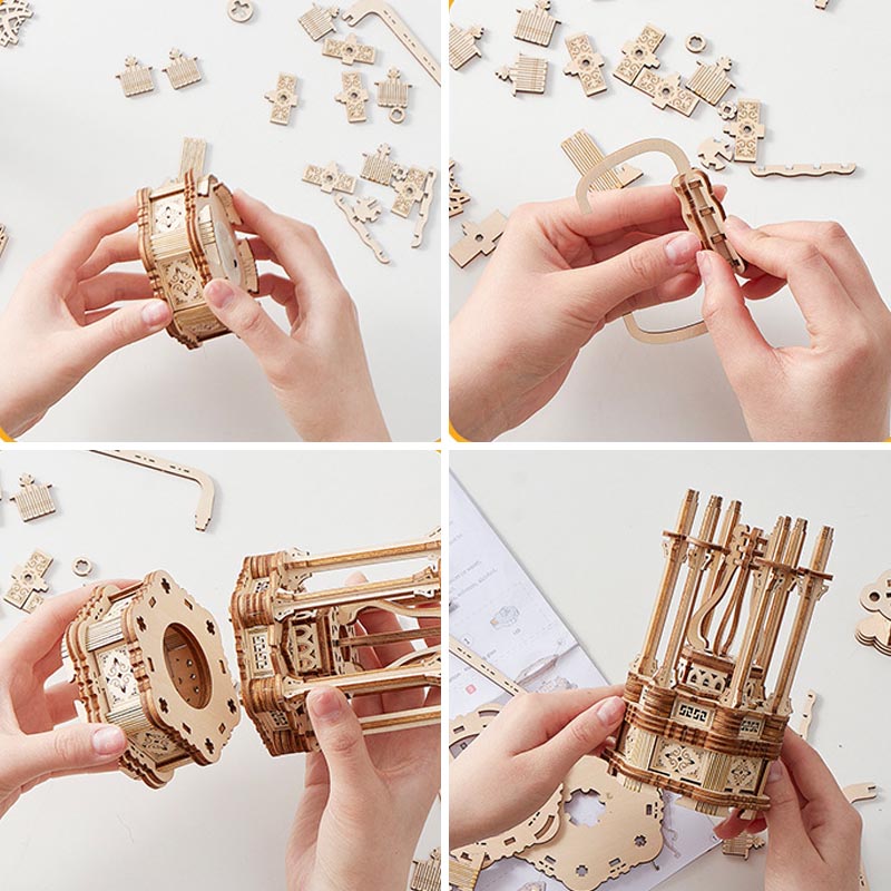 Mechanical Musical Ferris Wheel | DIY Miniature House Kit 3D Wooden Model DIY Gift Puzzle
